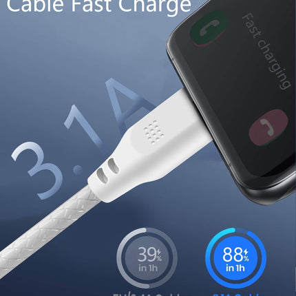 [3 Pack 3ft+6ft+10ft] USB to USB C Charger Cable,3A 2.0 Type C Cable Fast Charge,Fast Charger USB c Cable for Phone 16/15 Pro Max,Ipad Pro,Air5,Samsung Galaxy,MacBook