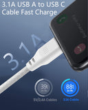 [3 Pack 3ft+6ft+10ft] USB to USB C Charger Cable,3A 2.0 Type C Cable Fast Charge,Fast Charger USB c Cable for Phone 16/15 Pro Max,Ipad Pro,Air5,Samsung Galaxy,MacBook