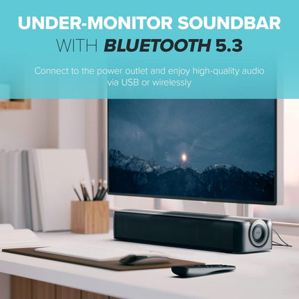 Creative Stage SE Under-Monitor Soundbar with USB Digital Audio and Bluetooth 5.3