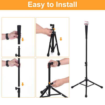 PATIKIL Travel Baseball Batting Tee, Portable Baseball Tee for Hitting Adjustable Height 25" to 41" Tripod Softball Tee Stand for Hitting Training Practice, Black