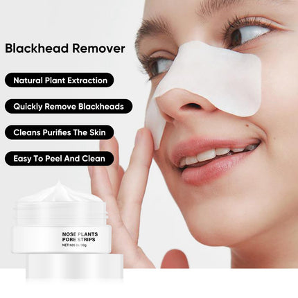 MOOYAM 60pcs Blackhead Peel Off Mask Nose Plants Pore Strips for Nose & Face, 30g/1.05 OZ