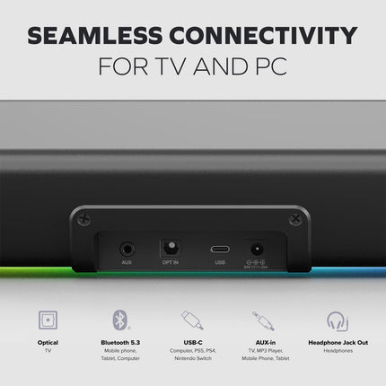 Creative Sound Blaster GS5 RGB Gaming Sound Bar  with SuperWide Technology