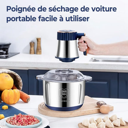 Sabhradl Electric Meat Grinder 5L Food Crusher Multifunction Vegetable Fruit Food Processor Chopper Kitchen Machine US Plug