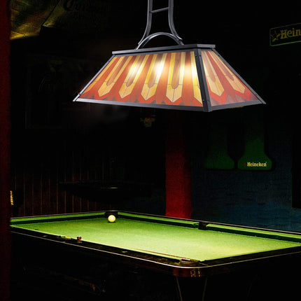 Wellmet Tiffany Style Pool Table Lamp Hanging, Billiards Light for Game Room 7' 8' 9' Pool Table, 3-Light Vintage Chandelier Lighting Fixture for Snooker Man Cave Club Kitchen Island Bar #C7