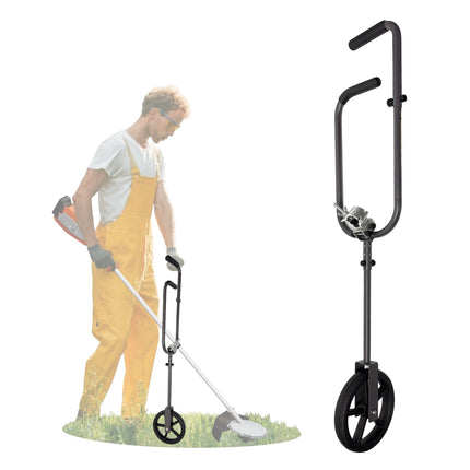Startingtool 2-IN-1 Wheeled Mower Handle – Ergonomic Design with Adjustable Way Wheels & Clamp, Extension Pole for Weed Eater, Designed for Lawn Care, Landscaping & Edging