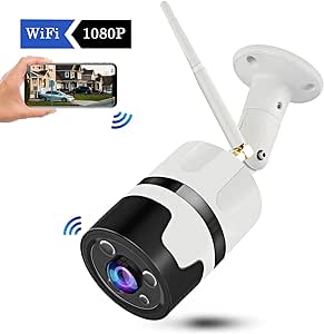 CHORTAU Outdoor Wireless Security Camera, Waterproof WiFi IP Camera With FHD 1080P, 180° Wide Angle Wireless Wifi Camera Home Surveillance Bullet Camera With Motion Detection