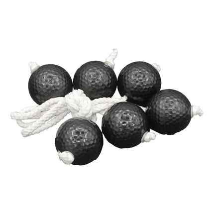 SM SunniMix Ladder Toss Game Replacement Ladder Balls, 2 Colors Tournament with Real Golf Balls, Black & White