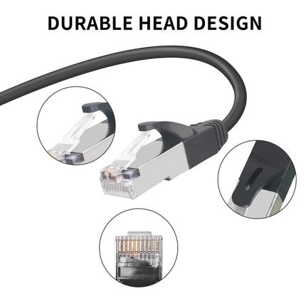QIANRENON RJ50 10P10C Male to Female Extension Cable Panel Screw Mount Shielded Cat 5E 26AWG for Motorola Radio Barcode Scanning Laser Printing Industrial Equipment etc, 0.98Ft (0.3m)