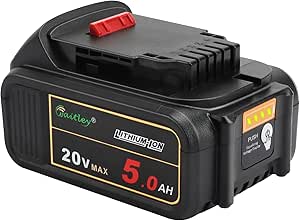 Waitley 20V 5.0Ah Replacement Battery Compatible with Dewalt DCB200 DCB203 DCB204 DCD780 DCD785 DCD795 DCF885 DCF895 DCS380 DCS391 Li-ion Battery Tool