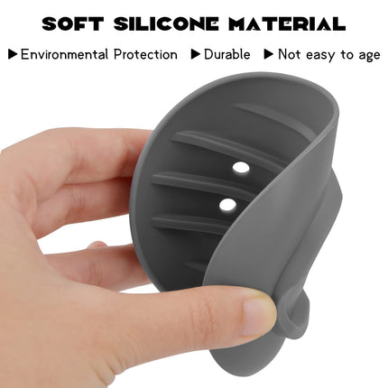 2-Pack Silicone Soap Dish with Drain, Portable Self-Draining Soap Holder, Waterproof Plastic Soap Holder Tray, Durable Rubber Soap Tray for Shower, Bathroom, Kitchen Countertop