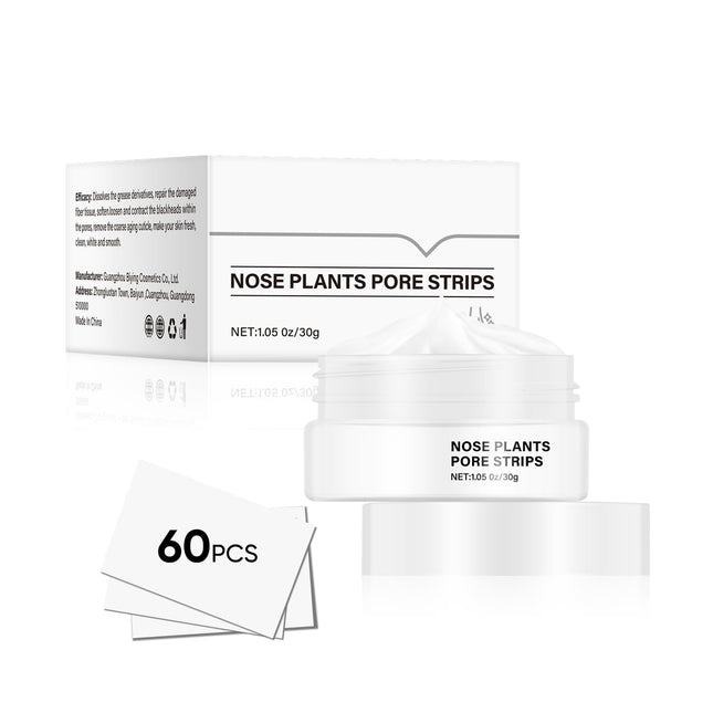 MOOYAM 60pcs Blackhead Peel Off Mask Nose Plants Pore Strips for Nose & Face, 30g/1.05 OZ