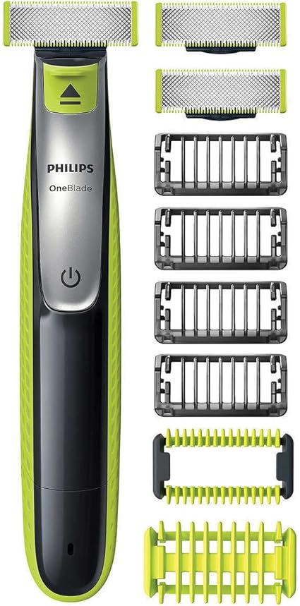 Philips Norelco OneBlade Face + Body Hybrid Electric Trimmer and Shaver (Value Bundle w/ 3 Blades, 4 Stubble Combs, Skin Guard, Body Comb) QP2630/60 LIKE NEW