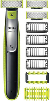 Philips Norelco OneBlade Face + Body Hybrid Electric Trimmer and Shaver (Value Bundle w/ 3 Blades, 4 Stubble Combs, Skin Guard, Body Comb) QP2630/60 BRAND NEW, SEALED