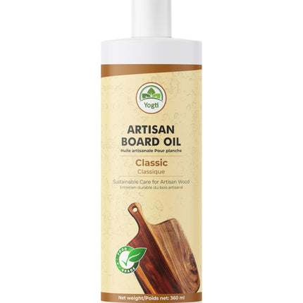 YOGTI 360ml Food Grade Mineral Oil for Wood & Bamboo – Protects & Restores Cutting Boards, Butcher Blocks, Utensils Classic Artisan Cutting Board Oil