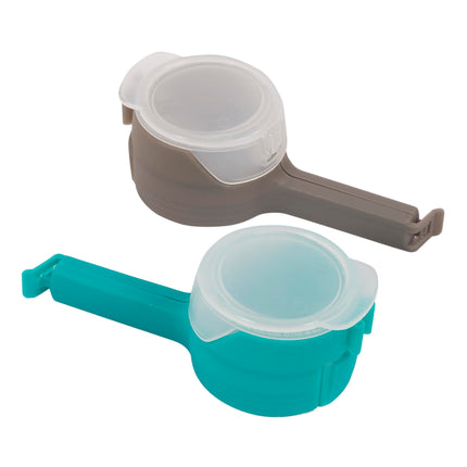 Luciano Housewares 1-PIECE Plastic Chips Bag & Storage Clip with Pouring Spout, Ideal for Cereals,Snacks, Peanuts,Sugar, Coffee Powder,Pet Food