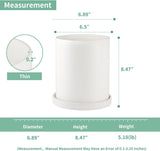 Mozing Ceramic Plant Pots (Small Frosted Surface) 6.89"X8.47"