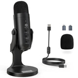 ZealSound USB Microphone,Condenser Phone Computer PC Mic kit,Plug&Play Gaming Microphones for PS 4&5.Mic Gain&Volume Control,Echo &Mute Button for Vocal,Record,Streaming,Discord YouTube Podcast on Mac