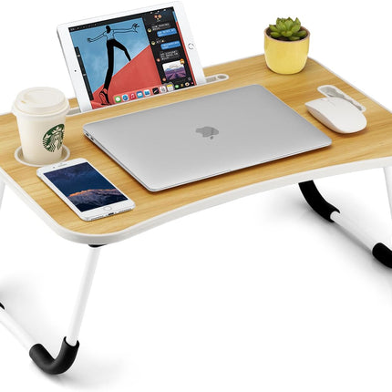 Foldable Tablet and Lap Desk with Cup Holder