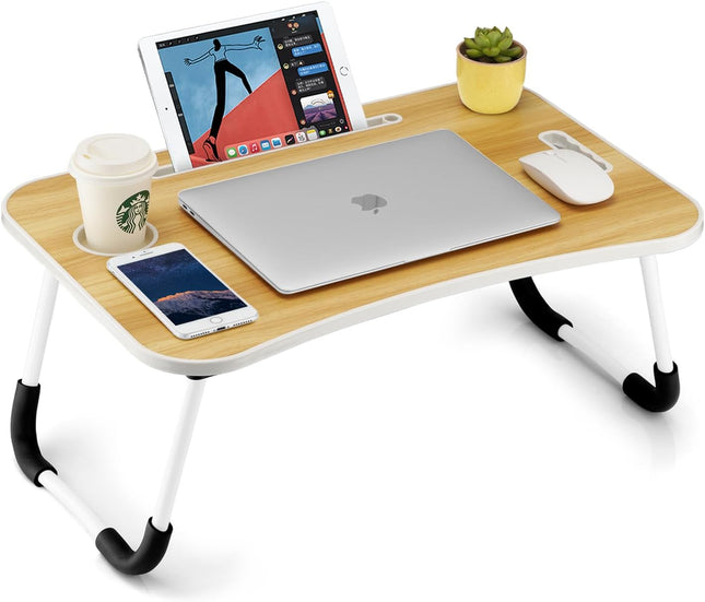 Foldable Tablet and Lap Desk with Cup Holder