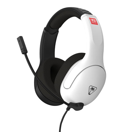 Turtle Beach Airlite Fit Black and White Wired Gaming Headset Officially Licensed for Nintendo Switch, 2 and OLED – Flip-to-Mute Mic, Over-Ear Premium Comfort