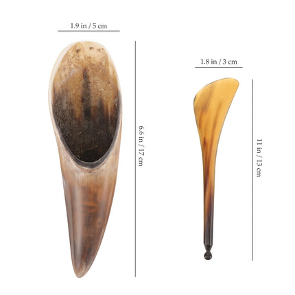 NOLITOY 2Pcs Ox Horn Gua Sha Tools Gua Sha Facial Stick and Home Face Scraper for Neck Face Body Daily Use Scraping Massage Compact Manual Massage Tool