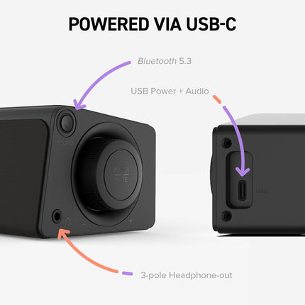 Creative Stage SE mini Compact Under-Monitor Soundbar with Bluetooth 5.3, USB Digital Audio, for PC and Mobile