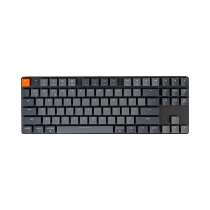 Keychron K1 SE, 87 Keys Ultra-Slim Wireless Bluetooth/USB Wired Mechanical Keyboard with White LED Backlit, Hot Swappable Low-Profile Gateron Mechanical Blue Switch Compatible with Mac Windows