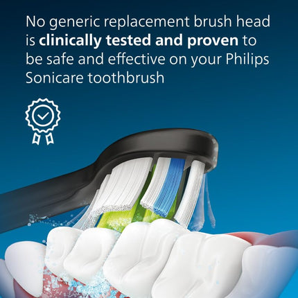 Philips Sonicare DiamondClean Replacement Brush Heads, Black, 2 Pack, HX6062/90