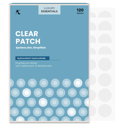 LUXURY 120 Count Skincare Hydrocolloid Clear Patches in 3 Sizes