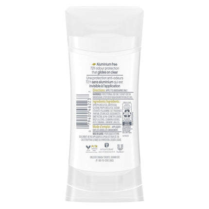 Dove Aluminum Free Déodorant for Soft Underarms, for Soft Underarms, Coconut & Pink Jasmine Scent, 74g