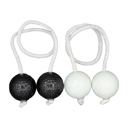 SM SunniMix Ladder Toss Game Replacement Ladder Balls, 2 Colors Tournament with Real Golf Balls, Black & White
