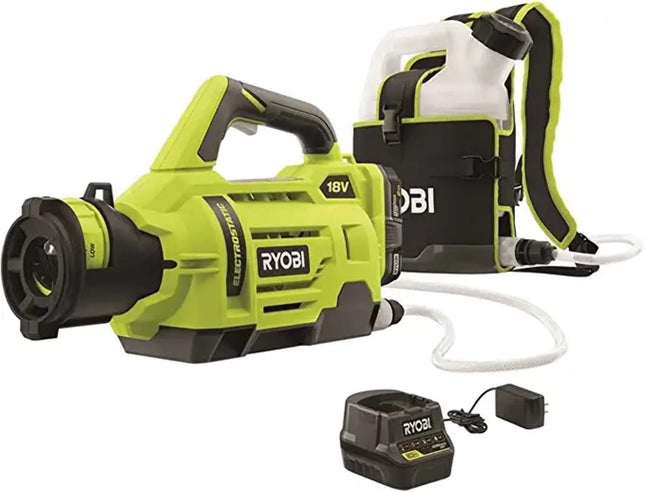 RYOBI ONEAND 18V Cordless ELECTROSTATIC 1 GAL. Sprayer KIT with 2 2.0 AH Batteries and 1 CHA
