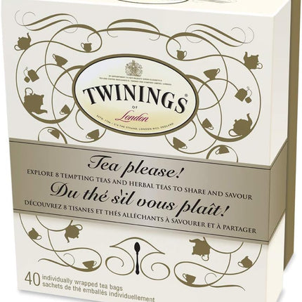 Twinings Tea Classics Sampler Gift Box | Exquisitely Curated Variety Collection - 40 Count Tea Bags