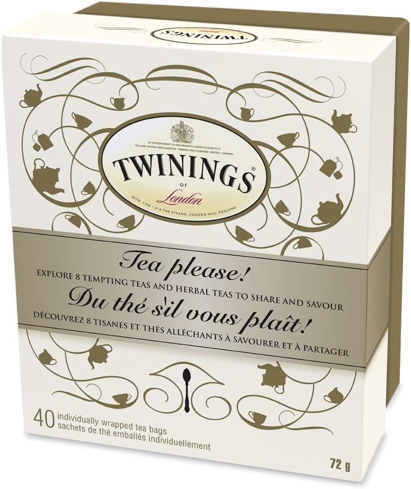 Twinings Tea Classics Sampler Gift Box | Exquisitely Curated Variety Collection - 40 Count Tea Bags
