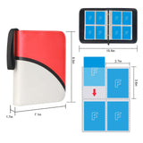 Famard Carrying Case Binder for Pokemon Card, Holds Up to 400 Trading Cards with 50 Premium Sleeves 4-Pocket Pages