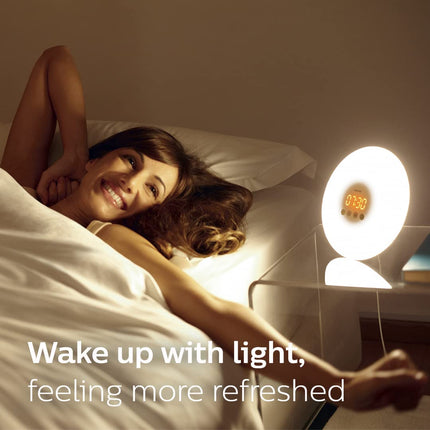 NEW, Philips HF3500/60 SmartSleep Wake-Up Light Therapy Alarm Clock with Sunrise Simulation