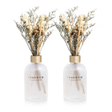YISOWUH Reed Diffuser - Jasmine Tea 6.76o (200ml) 2 Packs Flower Essential Oil Reed Diffuser Set with 16 Sticks - Long Lasting Fragrance for Home Bedroom Bathroom Room Shelf Decor