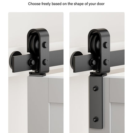 ZEKOO Bifold Barn Door Hardware Track Kit for Doors, Top Mount, (Doors not Included)
