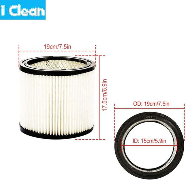 I clean Replacement Shop Vac Filter Fits 90304 9030400 90350 90333 Most Shop Wet/Dry Vacuum Cleaners 5 Gallon and Above