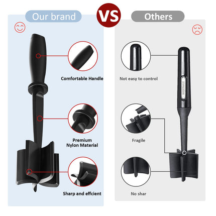 Beprezco Meat Chopper 5 Curve Blades Ground Beef Masher, Heat Resistant Meat Masher Tool for Hamburger Meat, Ground Beef, Turkey, Nylon Hamburger Chopper Utensil