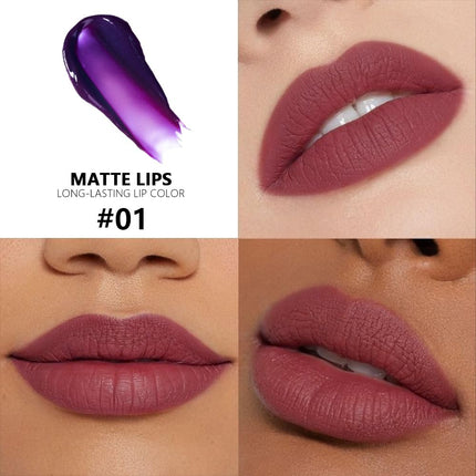 FAFAMOON Peel Off Lip Stain Tints, Liquid Lipstick Lip Stain Peel Off Long Lasting Waterproof for Women, Non-stick Cup Highly Pigmented Not Faded Smudge-proof