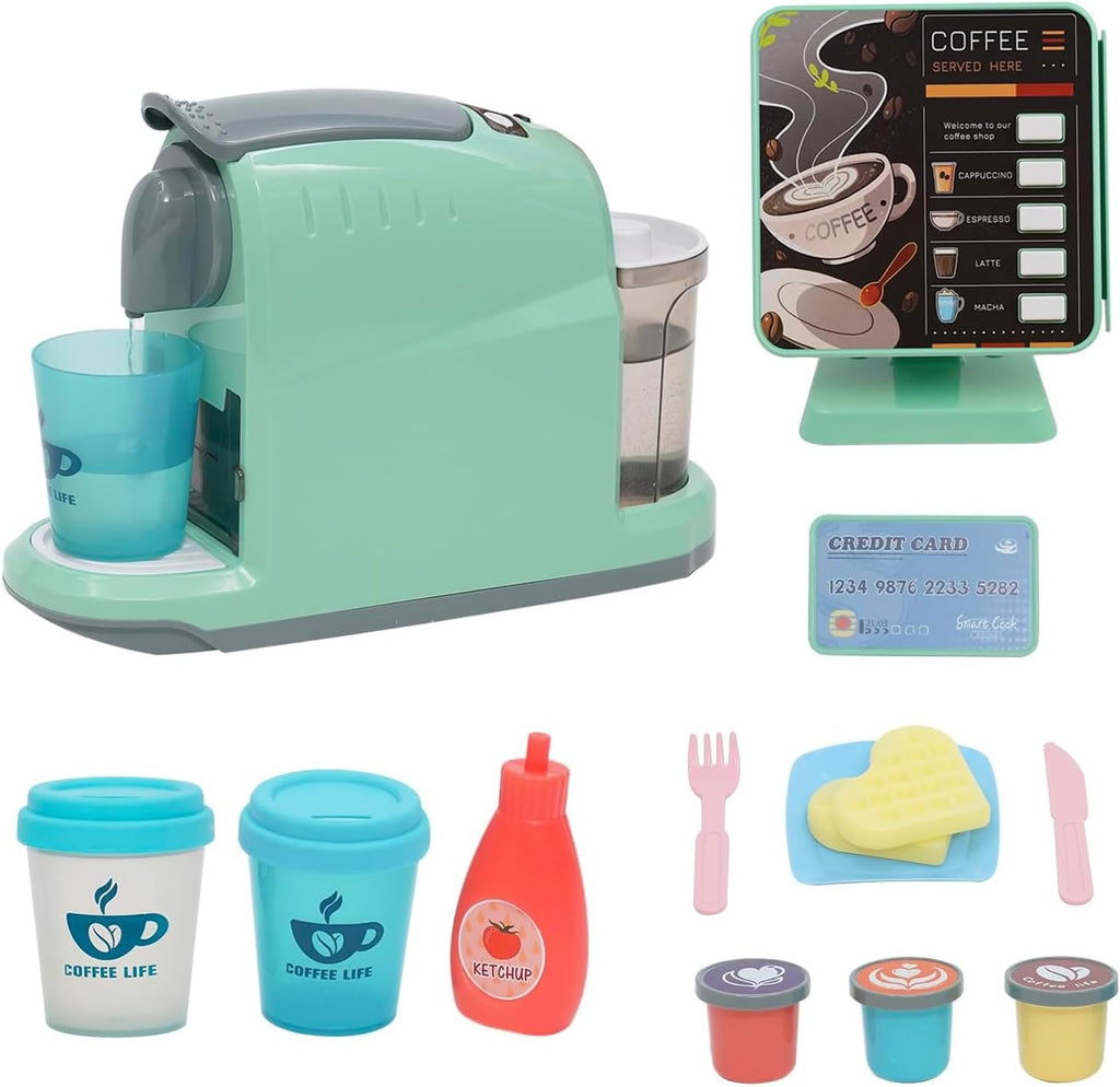 Mini Pretend Coffee Maker Set with Sound,Coffee Machine