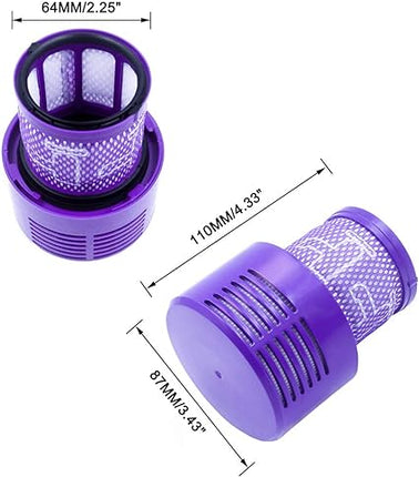 UPGRADED VERSION 3 PACK HEPA Replacement V10 Filters Compatible with Dyson V10 Cyclone series, V10 Absolute, V10 Animal, V10 Total Clean, V10 Motorhead, SV12, Part No. 969082-01, Washable and Reusable