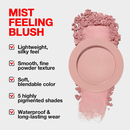 HERORANGE Powder Matte Blush Cheeks Face Makeup Pink Monochrome Fade and Transfer-Resistant Baked Blush, Vegan