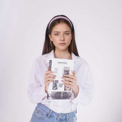 Yymobt 5 Pcs Different Designs Headbands for Women Flower Headband Set Fashion Cute White Hairband Different Pattern Vintage Wide Hair Accessories