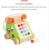 Wooden Artificial Telephone Child Early Childhood Education Puzzle Baby Shape Digital Cognitive Toy T122