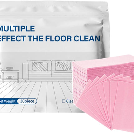 30-Piece Dissolvable Mopping Sheets | Floor Cleaning Tablets Multi-Surfaces Cleaner - for Tile Household Rental House Bedroom Office Entryway Apartment Kitchen