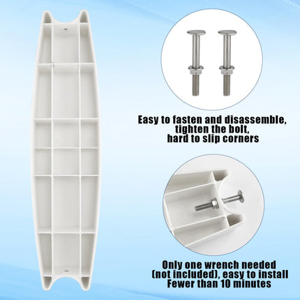 3 Pcs Pool Ladder Steps, Heavy Duty Plastic Swimming Pool Ladder Pool Ladder Steps Replacement with 6pcs Screws for Most In-Ground & Above-Ground Ladders (White)