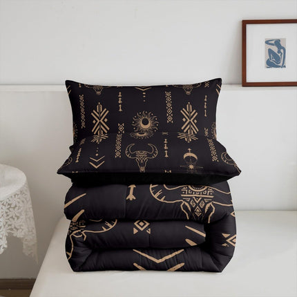 Feelyou Western Aztec Comforter Set King Size Kids Southwestern Geometric