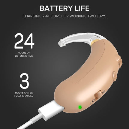 Coniler Hearing Aids Rechargeable, Intelligent Volume Memory Digital Hearing Amplifier for Seniors and adults (2 pc)